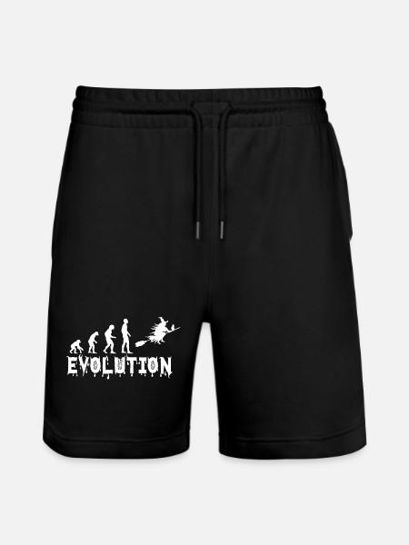 EVOLUTION HEXE Hexerei Zauberin Halloween Geschenk - Stanley/Stella Unisex Bio Joggingshorts Trainer - Schwarz