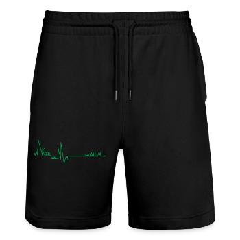 Tee-shirt d'allaitement - Short de jogging bio TRAINER Stanley/Stella unisexe - noir - Devant - Nik (191cm) & Marisol (170cm)