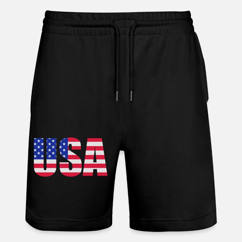 USA - Pantaloncini da jogger ecologici unisex Trainer di Stanley/Stella - nero