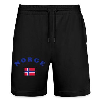 Drapeau norvégien - Short de jogging bio TRAINER Stanley/Stella unisexe - noir - Devant - Nik (191cm) & Marisol (170cm)