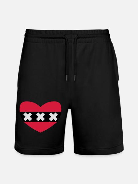 J'aime Amsterdam - Short de jogging bio TRAINER Stanley/Stella unisexe - noir