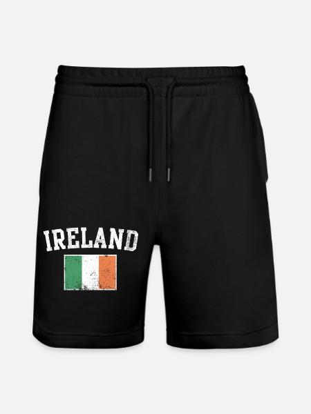 Emblème Varsity du drapeau irlandais - Short de jogging bio TRAINER Stanley/Stella unisexe - noir