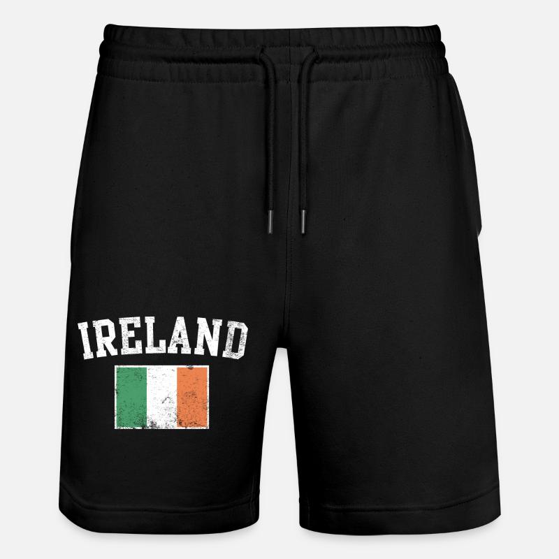 Emblème Varsity du drapeau irlandais - Short de jogging bio TRAINER Stanley/Stella unisexe - noir