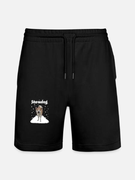 Snow Hound Akitahund Design - Stanley/Stella Trainer Unisex Organic Jogging Shorts - black