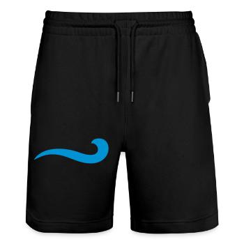 vague - Short de jogging bio TRAINER Stanley/Stella unisexe - noir - Devant - Nik (191cm) & Marisol (170cm)