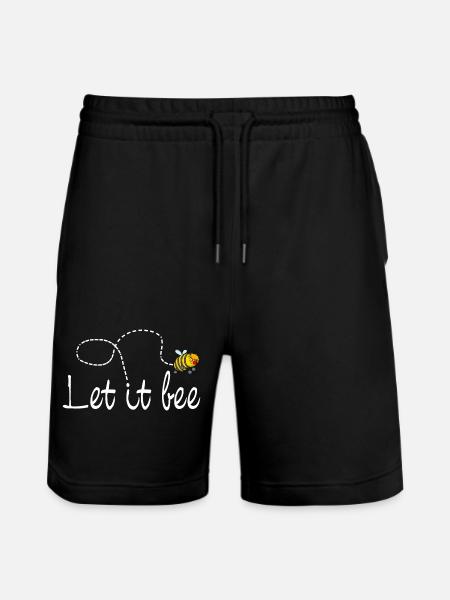 Bee Let it be - Stanley/Stella Trainer Unisex Organic Jogging Shorts - black