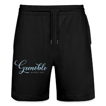 GRENOBLE Apres-Ski - French Alps - France - Stanley/Stella Unisex Bio Joggingshorts Trainer  - Schwarz - Vorne - Nik (191cm) & Marisol (170cm)