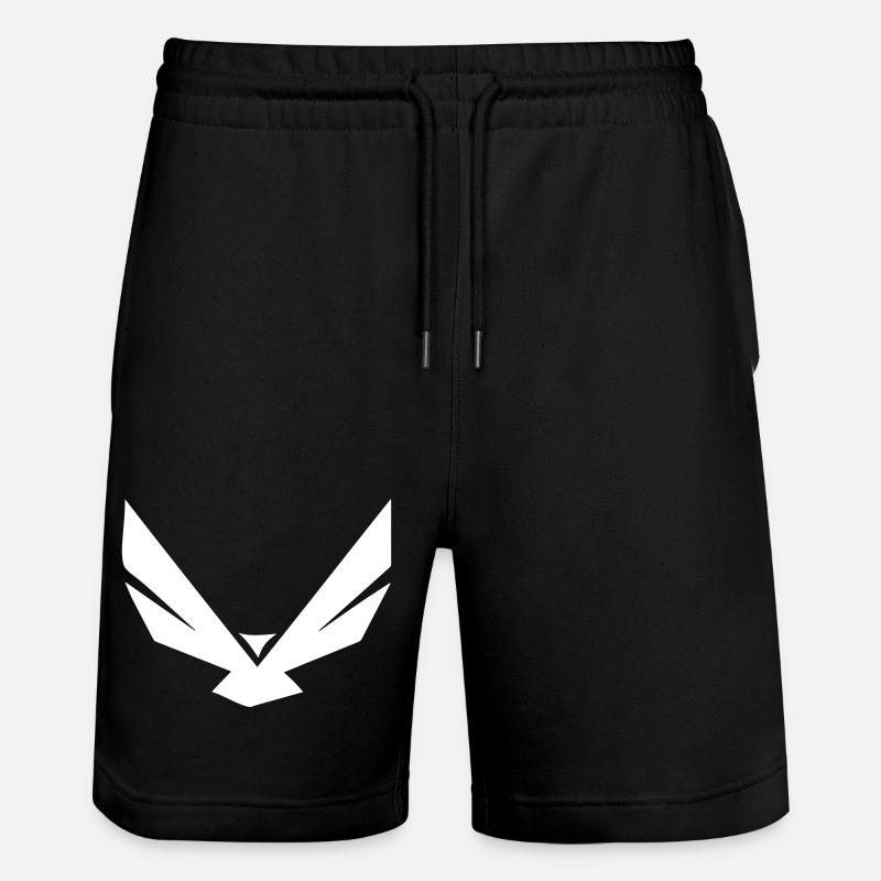 Minimalistischer Adler - Stanley/Stella Unisex Bio Joggingshorts Trainer  - Schwarz