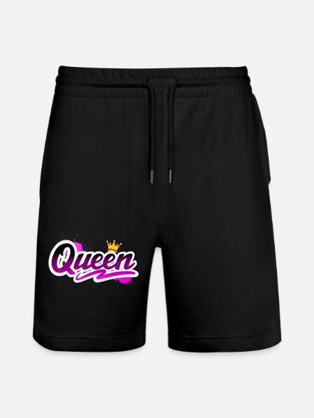 Queen - Stanley/Stella Trainer Unisex Organic Jogging Shorts - black