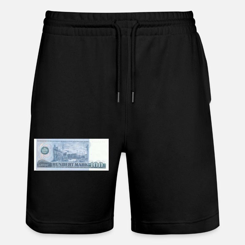 100 Mark der DDR - Stanley/Stella Unisex Bio Joggingshorts Trainer  - Schwarz