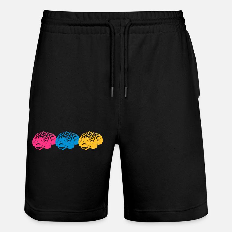 Brains - Stanley/Stella Unisex Bio Joggingshorts Trainer  - Schwarz