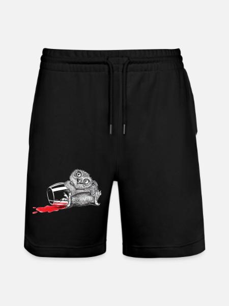 Tipsy owl - Stanley/Stella Trainer Unisex Organic Jogging Shorts - black