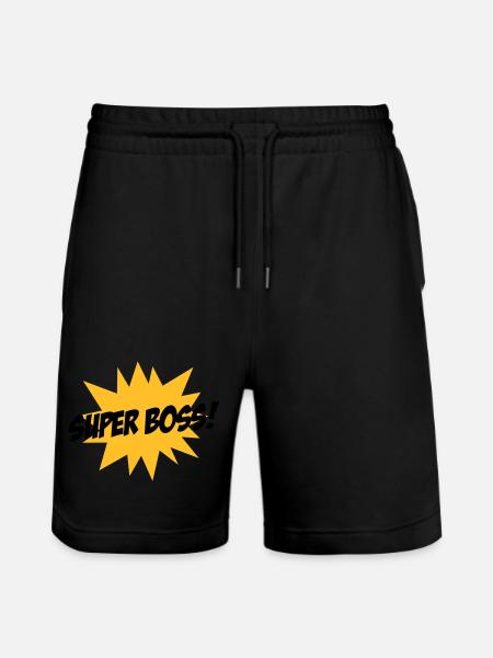Super Boss ! - Stanley/Stella Trainer Unisex Organic Jogging Shorts - black