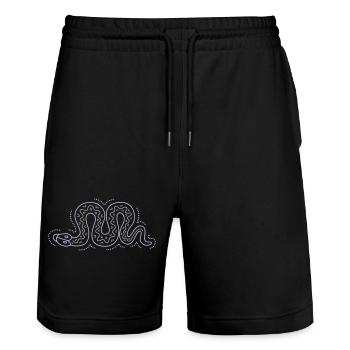 snake - Stanley/Stella Unisex Bio Joggingshorts Trainer  - Schwarz - Vorne - Nik (191cm) & Marisol (170cm)