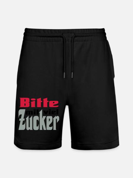 Bitte viel Zucker - Stanley/Stella Unisex Bio Joggingshorts Trainer  - Schwarz