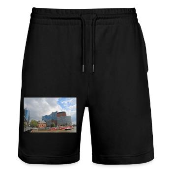 Hamburger Konzerthaus - Stanley/Stella Unisex Bio Joggingshorts Trainer  - Schwarz - Vorne - Nik (191cm) & Marisol (170cm)