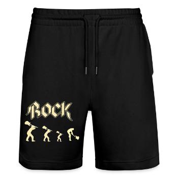 Rock - Stanley/Stella Unisex Bio Joggingshorts Trainer  - Schwarz - Vorne - Nik (191cm) & Marisol (170cm)