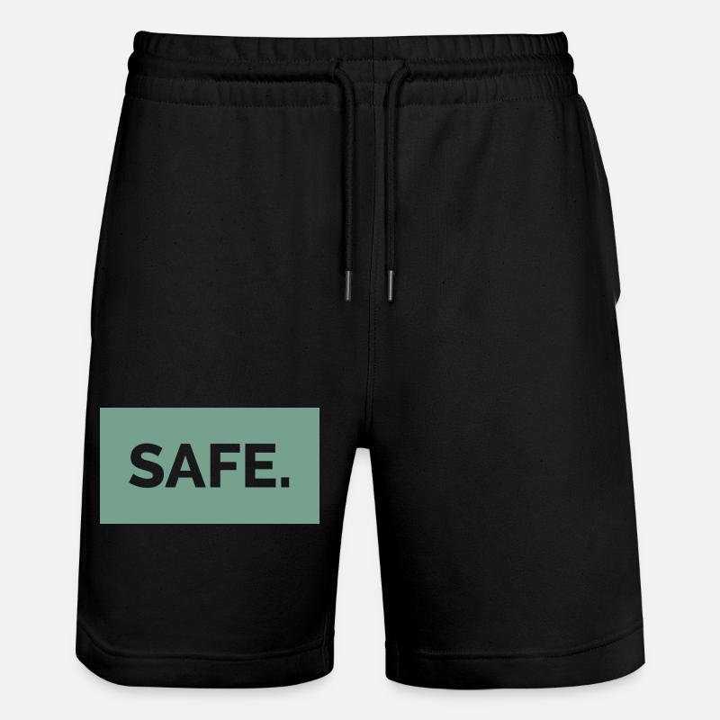 safe sicher absolut 100prozent geschenkidee - Stanley/Stella Unisex Bio Joggingshorts Trainer  - Schwarz