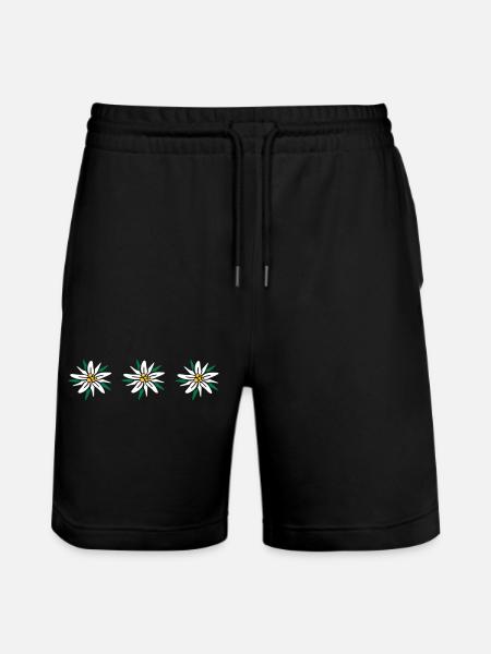 Edelweiss - Stanley/Stella Trainer Unisex Organic Jogging Shorts - black