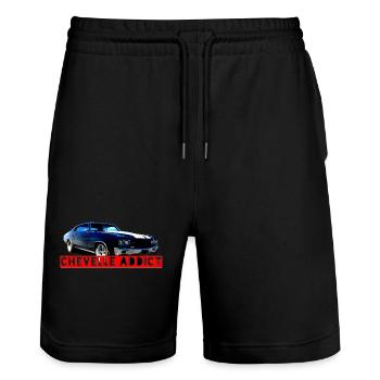 Chevelle Addict - Stanley/Stella Unisex Bio Joggingshorts Trainer  - Schwarz - Vorne - Nik (191cm) & Marisol (170cm)