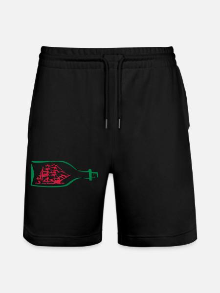 ship - Stanley/Stella Trainer Unisex Organic Jogging Shorts - black