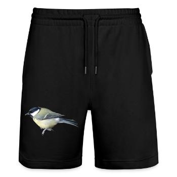 Great Bird - Stanley/Stella Trainer Unisex Organic Jogging Shorts - black - Front - Nik (191cm) & Marisol (170cm)