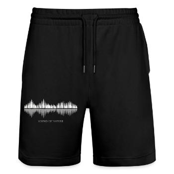Sound of Nature - Winter - Stanley/Stella Unisex Bio Joggingshorts Trainer  - Schwarz - Vorne - Nik (191cm) & Marisol (170cm)