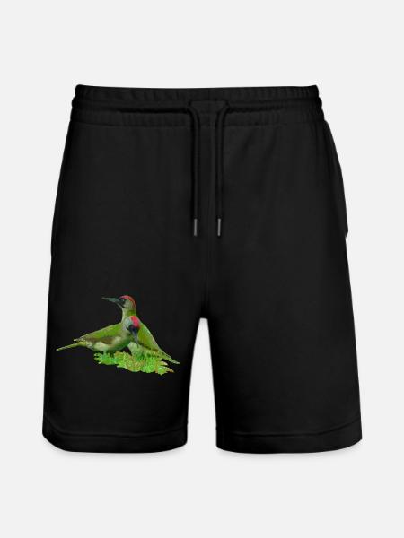 woodpecker - Stanley/Stella Trainer Unisex Organic Jogging Shorts - black