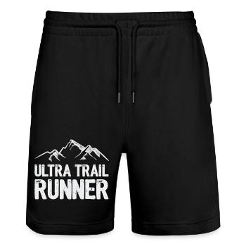Ultra Trail Runner - Stanley/Stella Trainer Unisex Organic Jogging Shorts - black - Front - Nik (191cm) & Marisol (170cm)