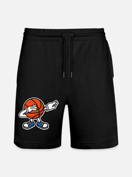 Dab dabbing basketball ball﻿ - Stanley/Stella Trainer Unisex Organic Jogging Shorts - black