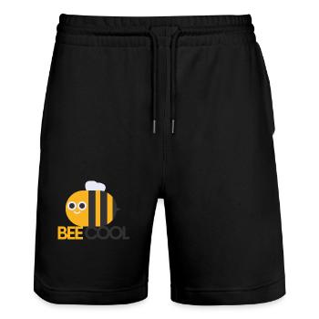 Bee Cool Chef Bee - Stanley/Stella Unisex Bio Joggingshorts Trainer  - Schwarz - Vorne - Nik (191cm) & Marisol (170cm)