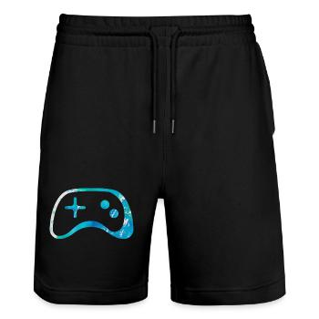 controler gamer jeu nerd jeu vidéo Ninten do - Short de jogging bio TRAINER Stanley/Stella unisexe - noir - Devant - Nik (191cm) & Marisol (170cm)
