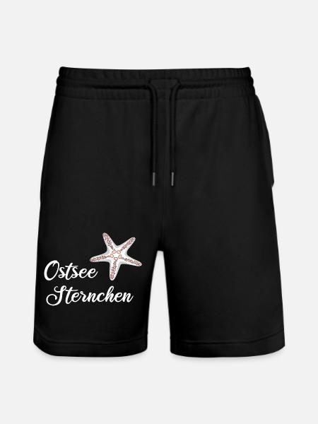 Ostseesternchen - Ostsee Seestern Geschenk - Stanley/Stella Unisex Bio Joggingshorts Trainer  - Schwarz