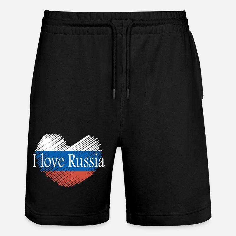 J'aime la russie - Short de jogging bio TRAINER Stanley/Stella unisexe - noir