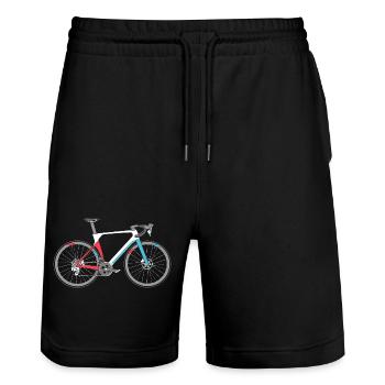 Vélo de route Vélo de vélo de route Symbole de vélo de route Couleurs - Short de jogging bio TRAINER Stanley/Stella unisexe - noir - Devant - Nik (191cm) & Marisol (170cm)