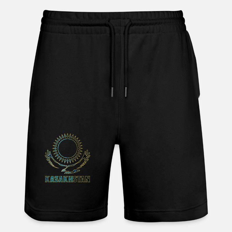 Kasachstan Steppenadler Geschenk - Stanley/Stella Unisex Bio Joggingshorts Trainer  - Schwarz