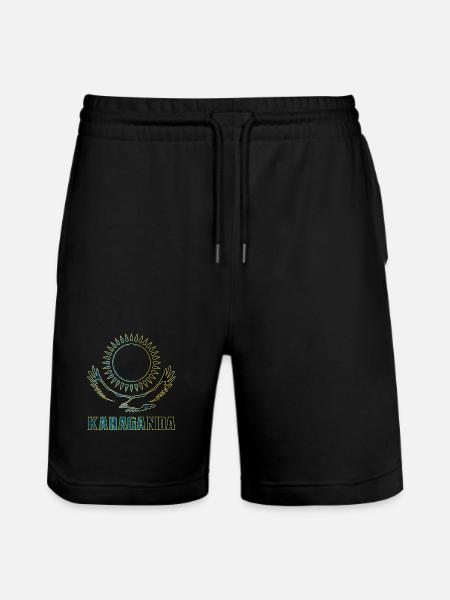 Karaganda Kazakhstan gift - Stanley/Stella Trainer Unisex Organic Jogging Shorts - black