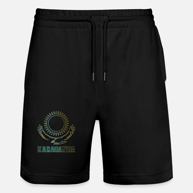 Karaganda Kasachstan Geschenk - Stanley/Stella Unisex Bio Joggingshorts Trainer  - Schwarz