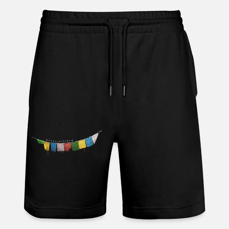Gebetsfahnen - Stanley/Stella Unisex Bio Joggingshorts Trainer  - Schwarz