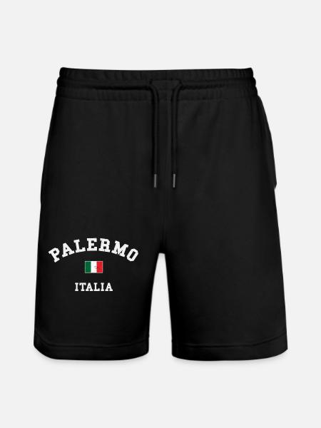 Palermo Sicily - Stanley/Stella Trainer Unisex Organic Jogging Shorts - black
