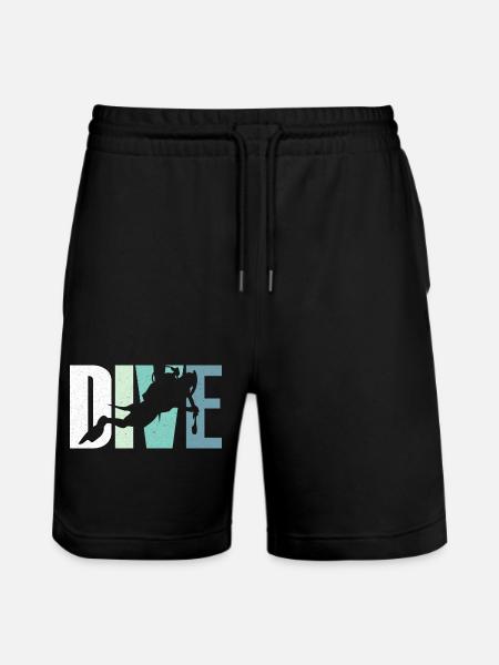 Diving diver - Stanley/Stella Trainer Unisex Organic Jogging Shorts - black