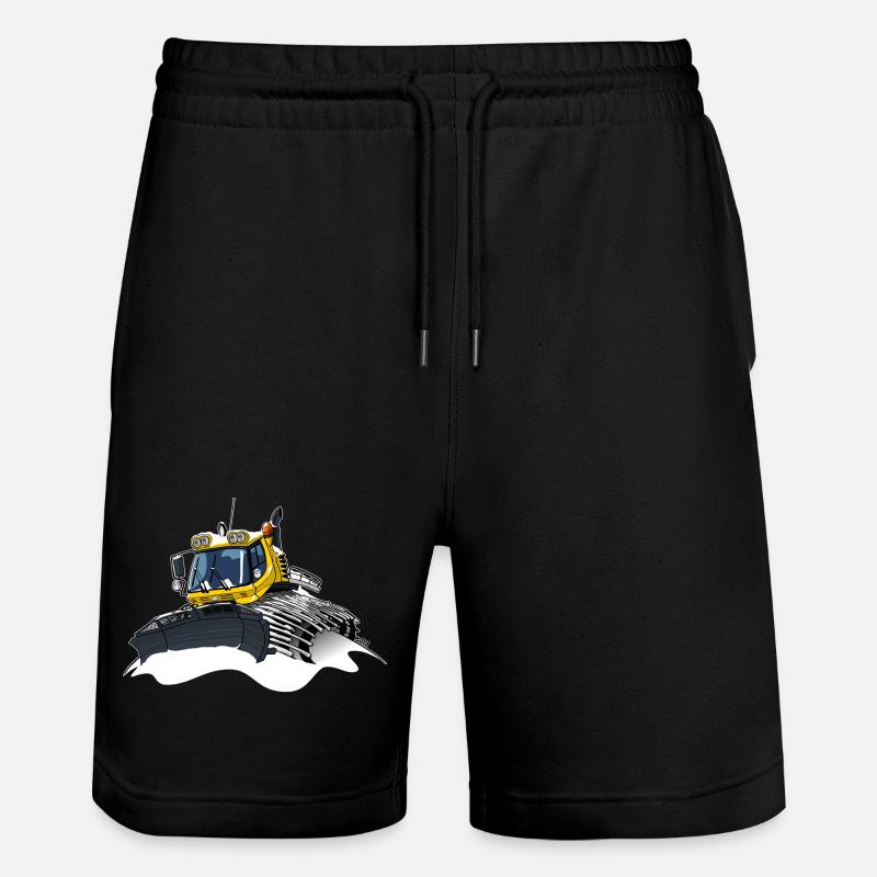 gelber Schneeschaufelschnee - Stanley/Stella Unisex Bio Joggingshorts Trainer - Schwarz