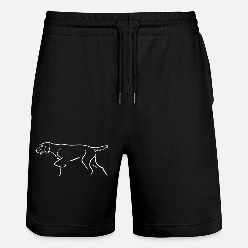 Rauhhaariger Vorstehhund - Stanley/Stella Unisex Bio Joggingshorts Trainer - Schwarz
