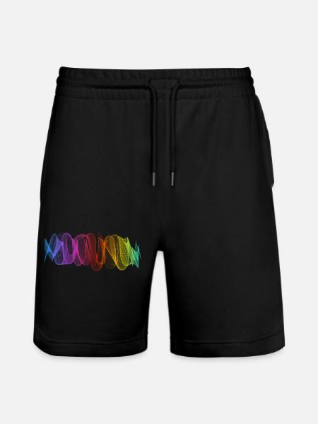 Lignes abstraites Design 10 - Short de jogging bio TRAINER Stanley/Stella unisexe - noir