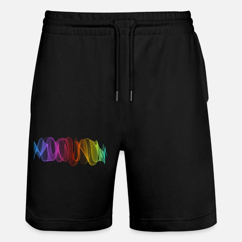 Lignes abstraites Design 10 - Short de jogging bio TRAINER Stanley/Stella unisexe - noir
