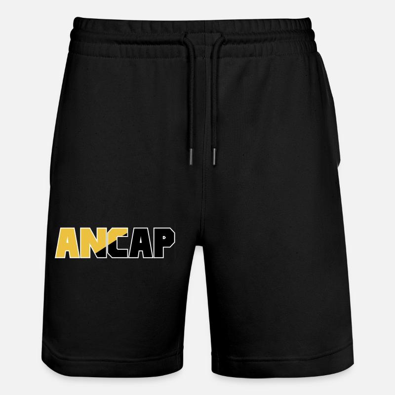 Anarchy Capitalism Flag 4 ancap - Stanley/Stella Trainer Unisex Organic Jogging Shorts - black