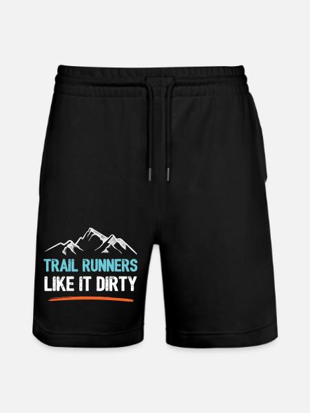 Trail Runners Like It Dirty - Stanley/Stella Trainer Unisex Organic Jogging Shorts - black
