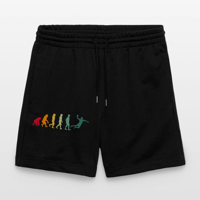 Handball evolution development handball players retro Stanley/Stella Trainer Unisex Organic Jogging Shorts