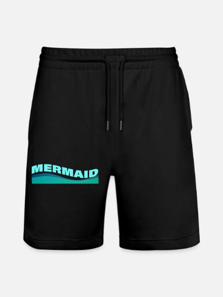 MERMAID - Stanley/Stella Trainer Unisex Organic Jogging Shorts - black
