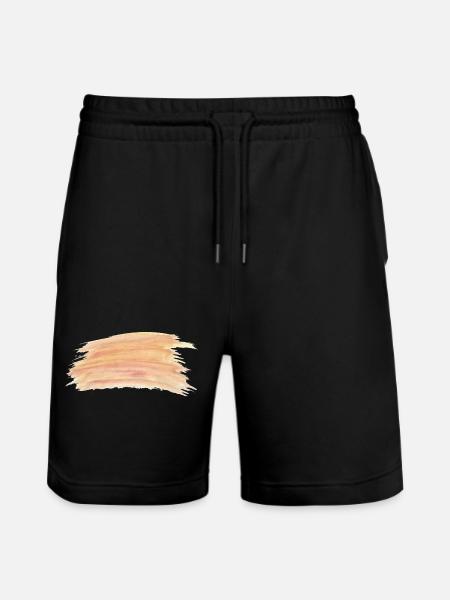 Rayures aquarelle pêche - Short de jogging bio TRAINER Stanley/Stella unisexe - noir